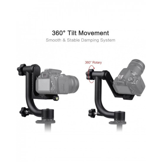 Bk-45 Panoramic 360 Degree Vertical Pro Gimbal Tripod Head For Dslr Camera Telephoto Lens Quick Release Plate