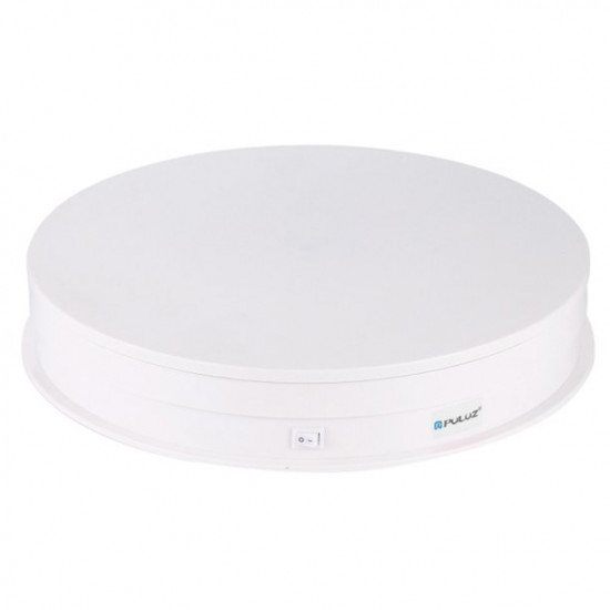PULUZ Turntable Display Stand Adjusting Speed USB Electric Rotating Video Shooting Props Turntable for Photography (30cm, White)