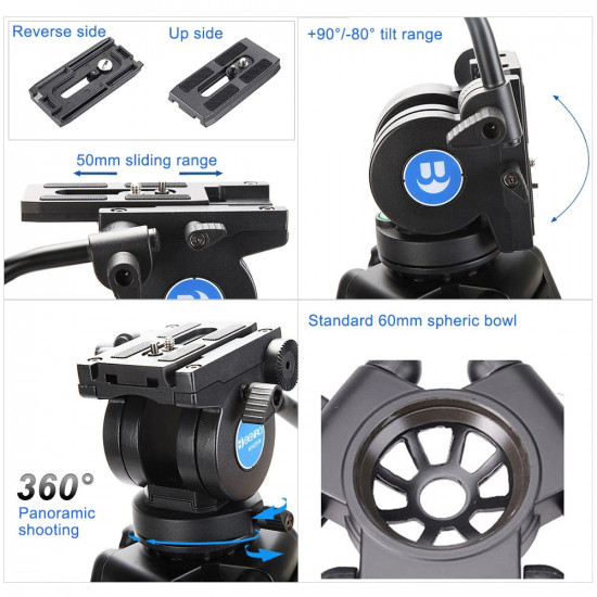 BENRO KH25N KH-25N Video Camera Tripod Professional Hydraulic Head Magnesium Alloy Tripod+Video Tripods Bag