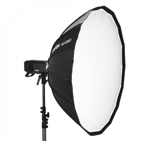 Godox AD-S65 65cm White or Silver Deep Parabolic Softbox with honeycomb grid for Godox AD400Pro Flash
