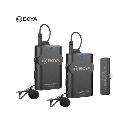 BOYA BY-WM4 PRO-K4 2.4G Wireless Microphone System BOYA BY-WM4 PRO-K4 2.4G Wireless Microphone System