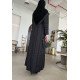 عباية 00340 راقية وأنيقة بخامة صيفية (تفتة مطرزة من الخلف ومن الأمام كريب على حرير صيفي) عباية 00340 راقية وأنيقة بخامة صيفية (تفتة مطرزة من الخلف ومن الأمام كريب على حرير صيفي)