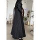 عباية 00340 راقية وأنيقة بخامة صيفية (تفتة مطرزة من الخلف ومن الأمام كريب على حرير صيفي) عباية 00340 راقية وأنيقة بخامة صيفية (تفتة مطرزة من الخلف ومن الأمام كريب على حرير صيفي)