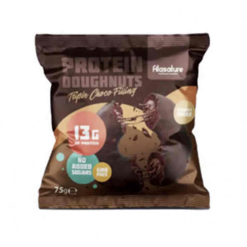 دونات الأساتير بروتين محشوة بالشوكولاته الداكنة 75جرام
