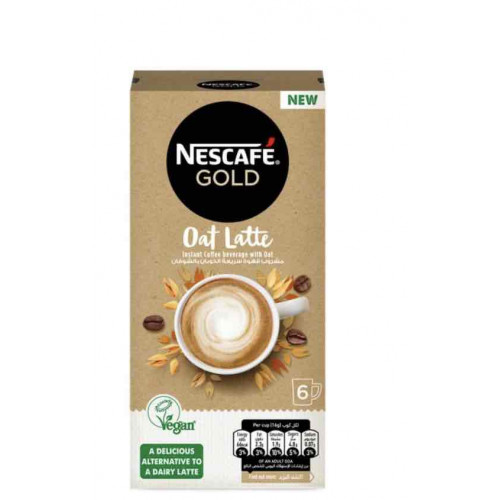 كرتون قهوة نسكافية جولد لاتيه بالشوفان 15جم*6 