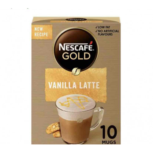 كرتون قهوة نسكافية جولد فانيلا لاتيه 18.5جم*10