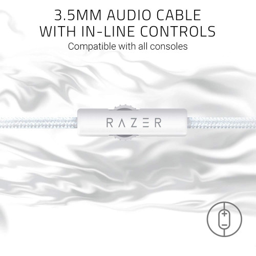  سماعة ريزر كراكين ابيض اخضر محيطي 7.1