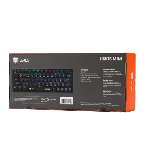 كيبورد ميني ميكانيكي ار جي بي من ASA