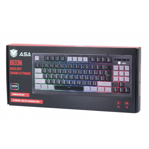 كيبورد العاب بيزون بإضاءة RGB للألعاب أيه أس أيه كيبورد العاب بيزون بإضاءة RGB للألعاب أيه أس أيه