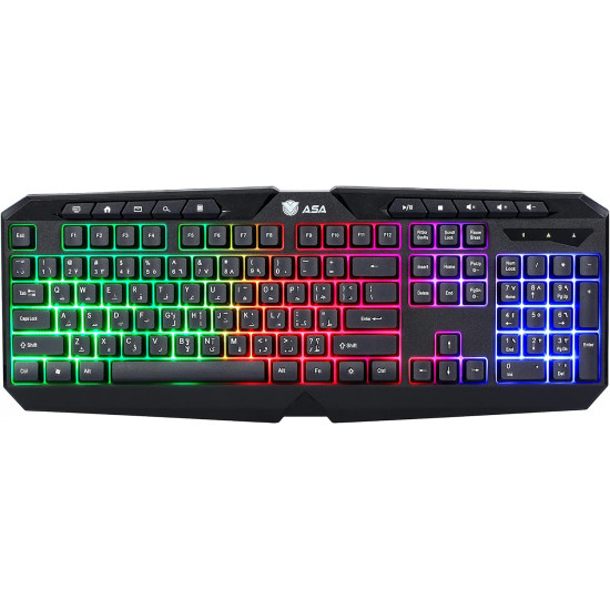  كيبورد العاب هانتسمان بإضاءة متعددة الألوان RGB أيه أس أيه 