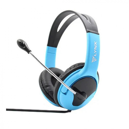 سماعة رأس للألعاب من شركة لينكس لون ازرق