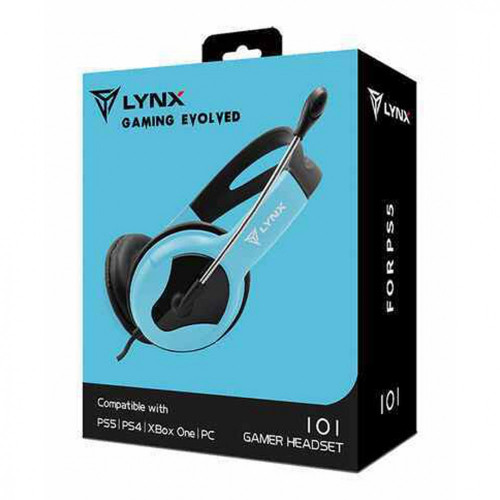 سماعة رأس للألعاب من شركة لينكس لون ازرق