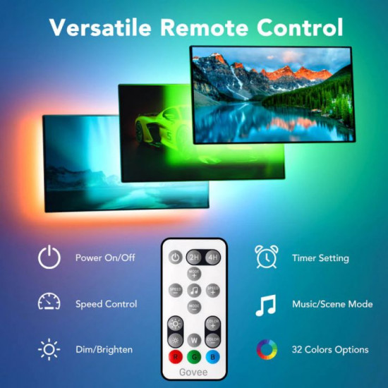 Govee RGB LED TV Backlights with Remote for 46-60 inch TVs