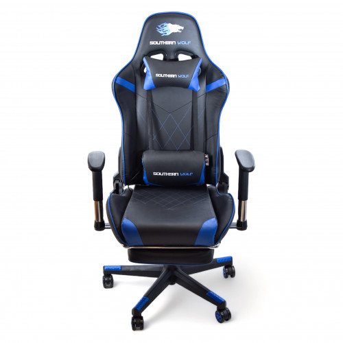 كرسي العاب جيمنق مع سبيكرات باللون الازرق