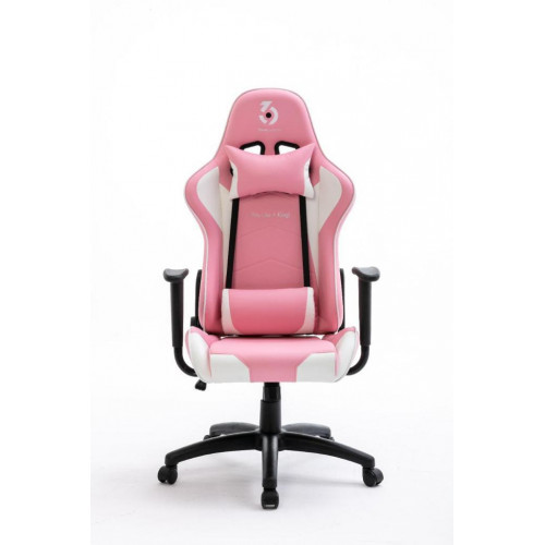 كرسي قيمنق لون بنكي وأبيض - K1