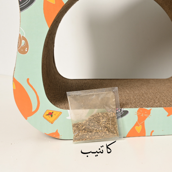 اريكة رأس القطة و نفق خدش كرتوني للقطط مع كاتنيب