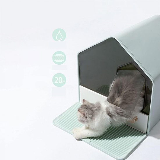 ليتربوكس Nutra cat صندوق فضلات تصميم كوخ مع درج منزلق الوان متعددة
