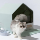 ليتربوكس Nutra cat صندوق فضلات تصميم كوخ مع درج منزلق الوان متعددة