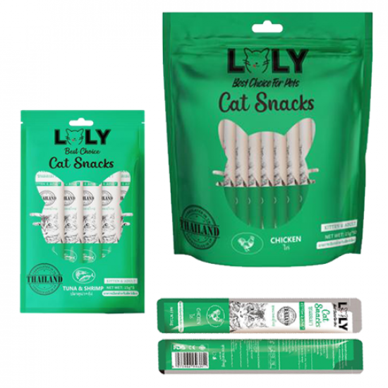 حلوى كريمية LOLY CAT بطعم الدجاج افضل مكافأة للقطط الصغيرة و الكبيرة