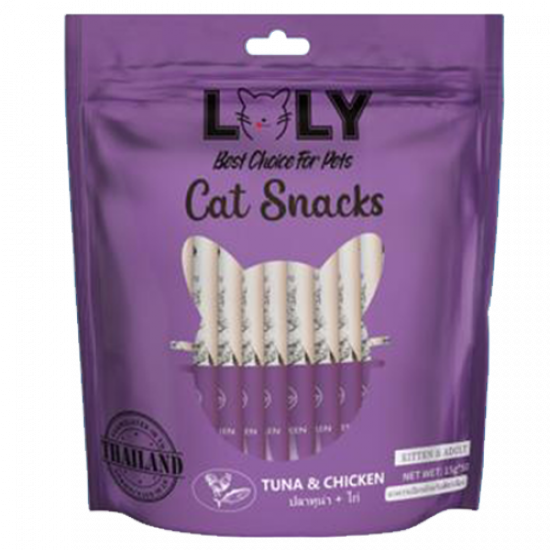 حلوى كريمية LOLY CAT بطعم التونة و الدجاج افضل مكافأة للقطط الصغيرة و الكبيرة حلوى كريمية LOLY CAT بطعم التونة و الدجاج افضل مكافأة للقطط الصغيرة و الكبيرة