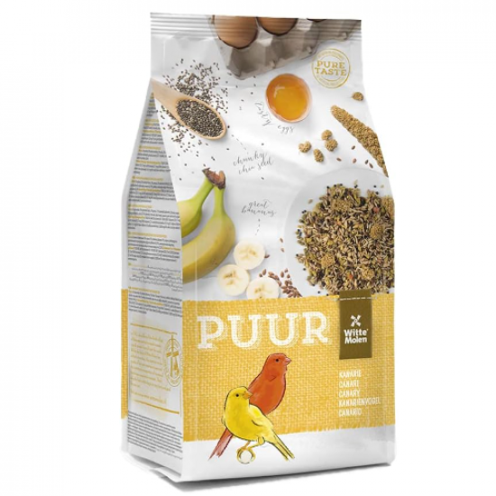 طعام طيور الكناري Witte Molen puur خليط البذور مع الموز