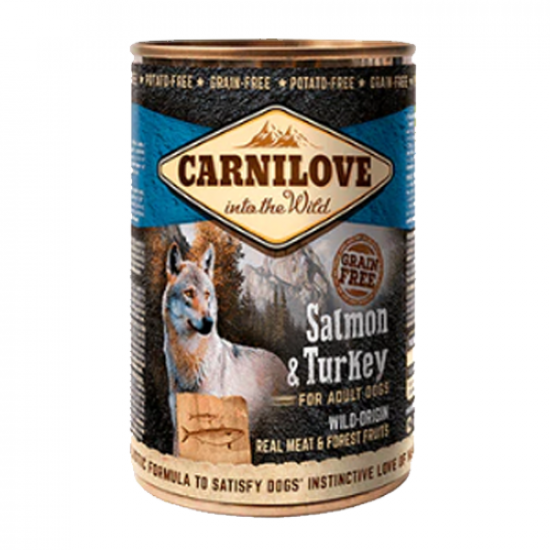 معلبات Carnilove طعام رطب للكلاب 400 جم سالمون و ديك رومي
