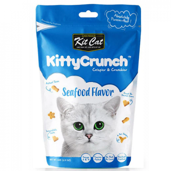 مكافآت كت كات Kit Cat Ktty Crunch بنكهة المأكولات البحرية 60 جم