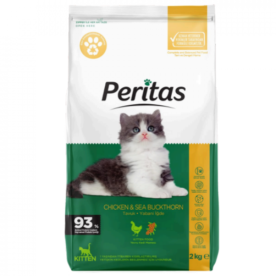 أكل قطط جاف Peritas لحم دجاج كيتن 15 كيلو