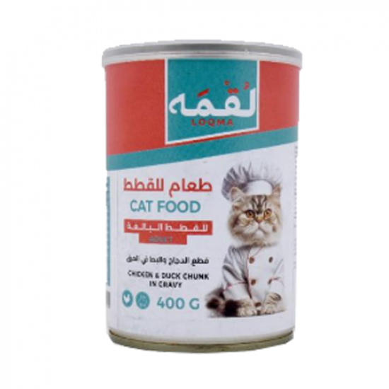 معلبات لقمة 400 جم للقطط بالدجاج والديك الرومي بالمرق حجم التوفير