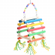 ارجوحة العصافير الخشبية الملونة Bird swing