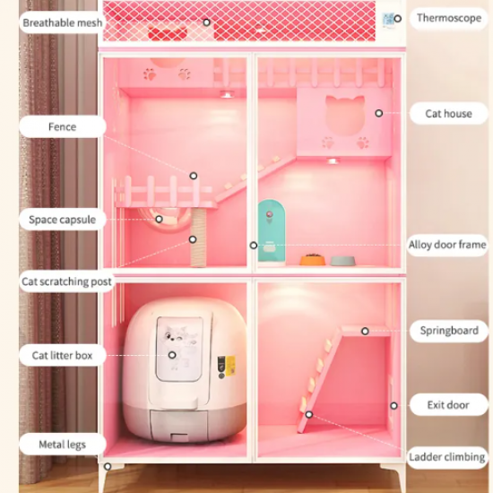 فيلا باربي للقطط من الخشب الفاخر Barbie Cat Villa فيلا باربي للقطط من الخشب الفاخر Barbie Cat Villa