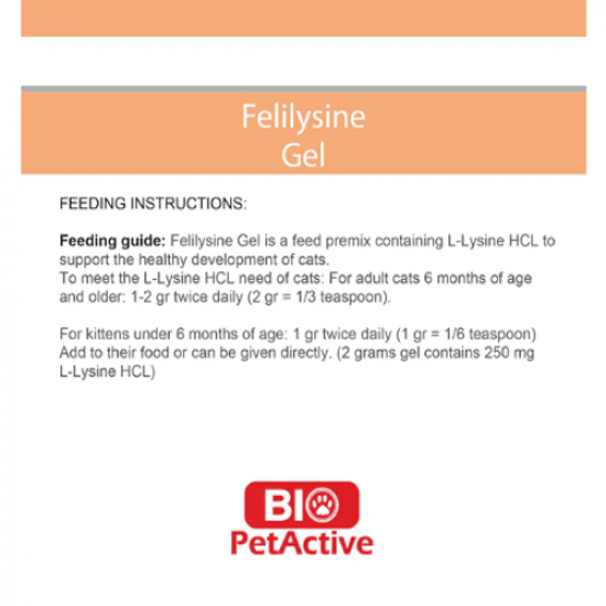 فيتامين Felilysine Gel من BIO ليسين جل 100 مل لدعم جهاز مناعة للقطط