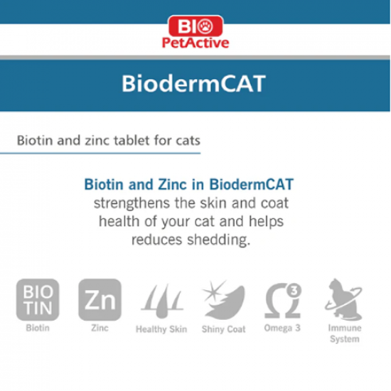 فيتامين البايوتين و الزنك للعناية بالبشرة و الشعر للقطط Biodermcat Biotin and Zinc فيتامين البايوتين و الزنك للعناية بالبشرة و الشعر للقطط Biodermcat Biotin and Zinc