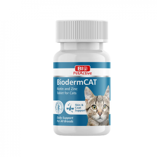 فيتامين البايوتين و الزنك للعناية بالبشرة و الشعر للقطط Biodermcat Biotin and Zinc فيتامين البايوتين و الزنك للعناية بالبشرة و الشعر للقطط Biodermcat Biotin and Zinc