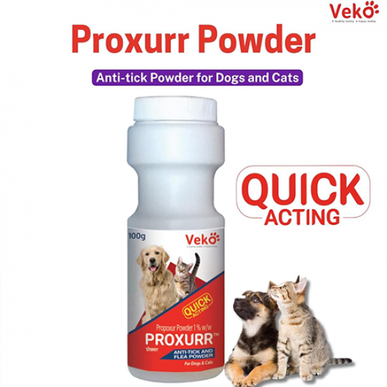 بودرة Veko Proxurr لعلاج الحكة و القمل و القراد للقطط و الكلاب بودرة Veko Proxurr لعلاج الحكة و القمل و القراد للقطط و الكلاب
