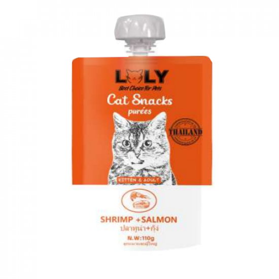 سناك عصار للقطط من LOLY CAT بالسلمون و الجمبري