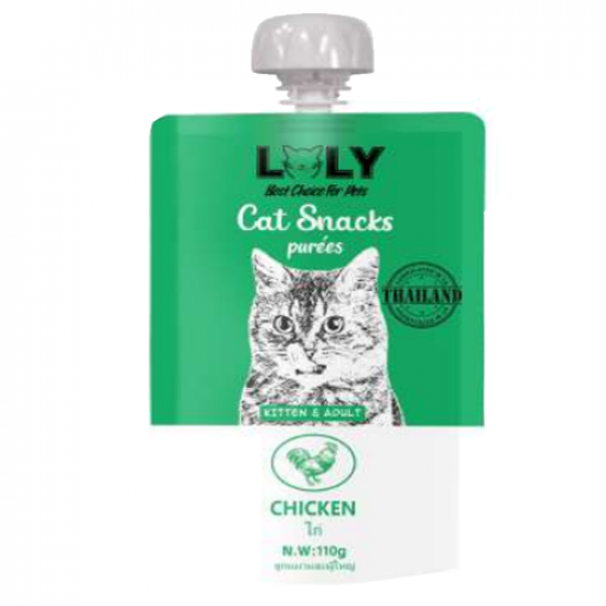 سناك عصار للقطط من LOLY CAT بالدجاج