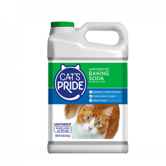 تراب فضلات القطط كاتس برايد Cat's Pride خفيف الوزن وقابل للغسل صودا الخبز بدون اي روائح