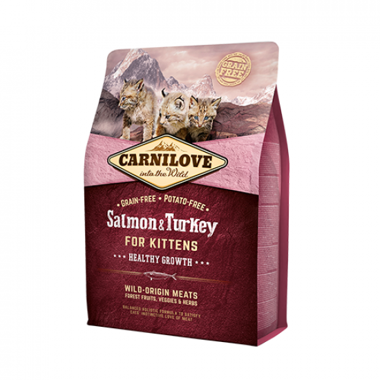 كارنيلوف دراي فود القطط Carnilove dry food سلمون و ديك رومي للكيتن 