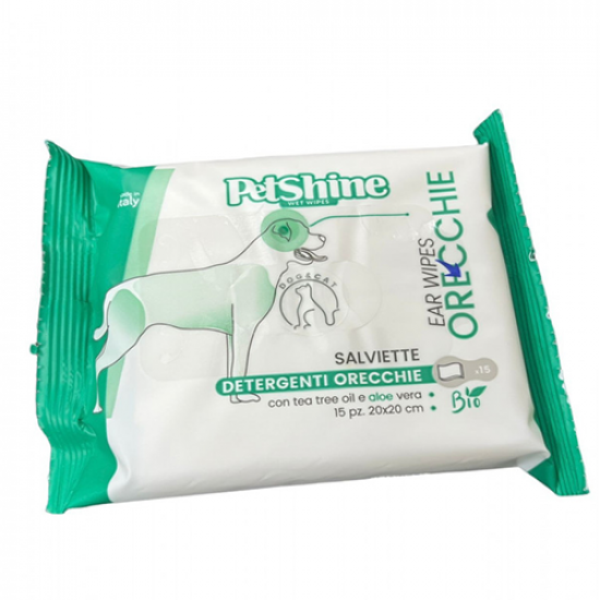 مناديل PETSHINE Ear لتنظيف اذن الحيوانات الاليفة بعمق