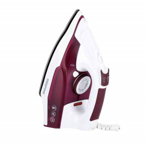 كاوية ملابس بخار كهربائية من جيباس 2400 واط أبيض و احمر GSI7809 كاوية ملابس بخار كهربائية من جيباس 2400 واط أبيض و احمر GSI7809