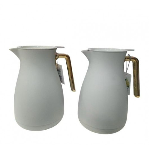 طقم ثلاجات ترف للقهوة والشاي – سعة 1+1 لتر، بيد ذهبية أنيقة