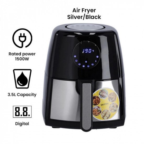 قلاية هوائية رقمية  1500w 3,5L KRYPTON