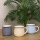 كوب قهوة سراميك بثلاث الوان مختلفة