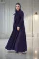 عباية كريب بنفسجي غامق فاخر 013