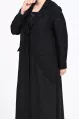 عباية كريب أسود مع جاكار 01011