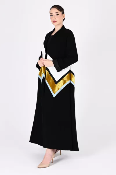 عباية كريب و مخمل 01030