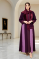 عباية كريب مع مخمل 01034