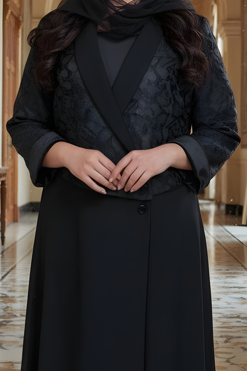 عباية كريب مع جاكار 0103