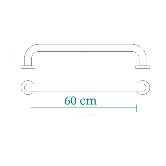 مقبض حمام ستانلس ستيل premix 60 Cm